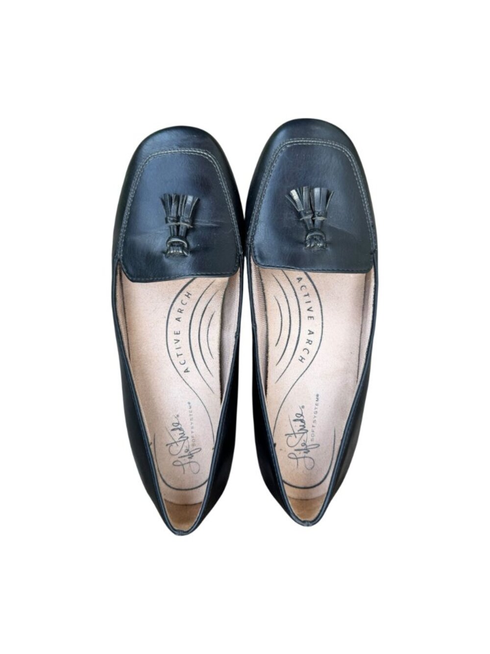 Life Stride Ballad Black Loafers Flats Womens Size 7 Comfort Tassel Arch Support - Picture 13 of 15